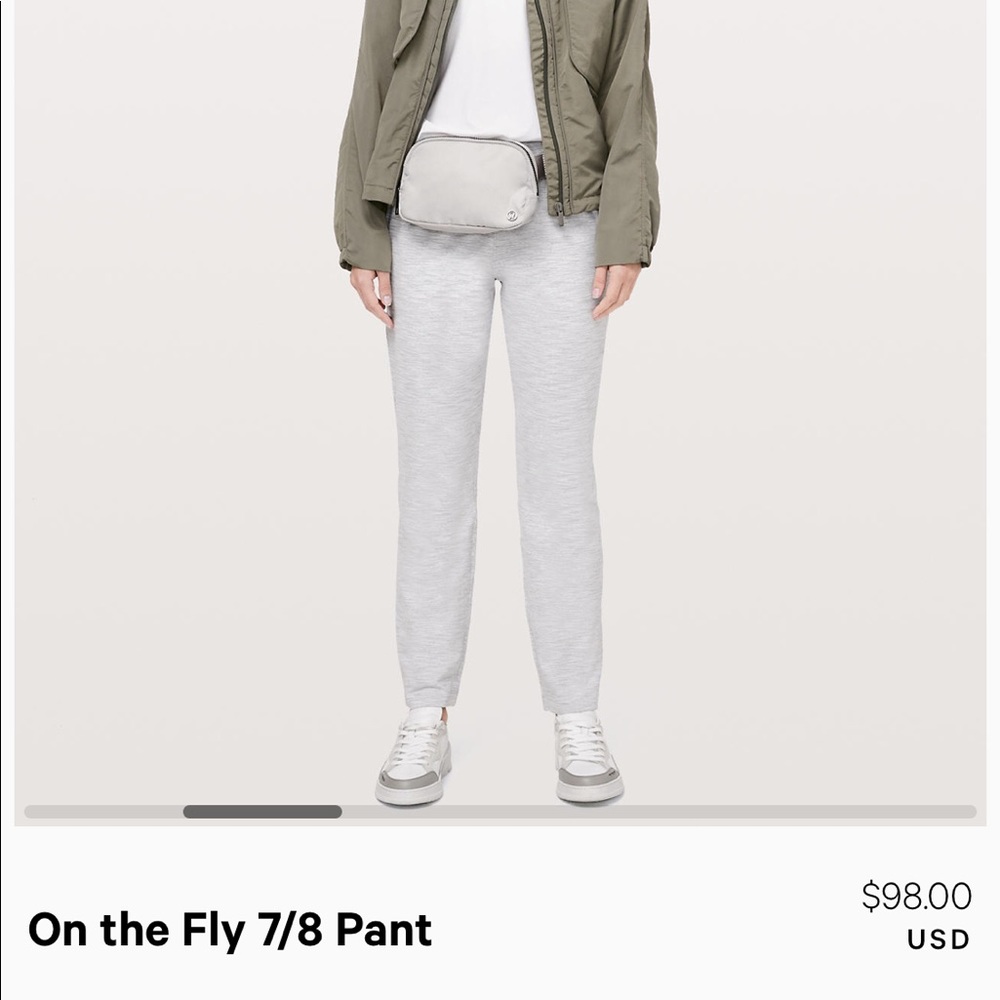 Lululemon On The Fly 7/8 Pants size 10